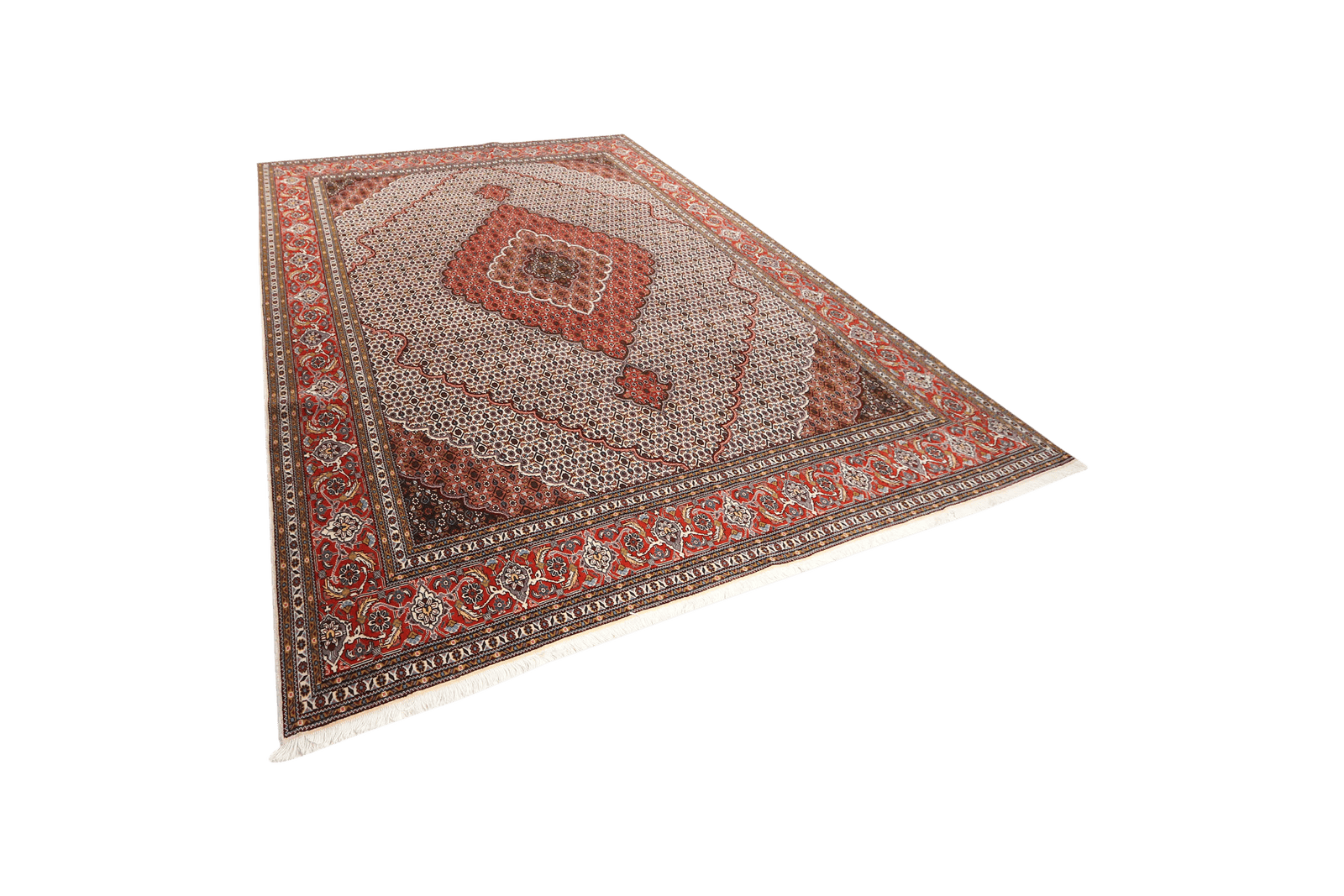 Tabriz 40 Raj — Hand-knotted, 251x345 cm, Brown, 100% Virgin Wool | View 5