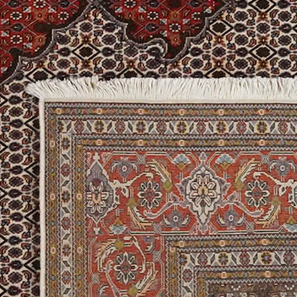 Tabriz 40 Raj — Hand-knotted, 251x345 cm, Brown, 100% Virgin Wool | View 6