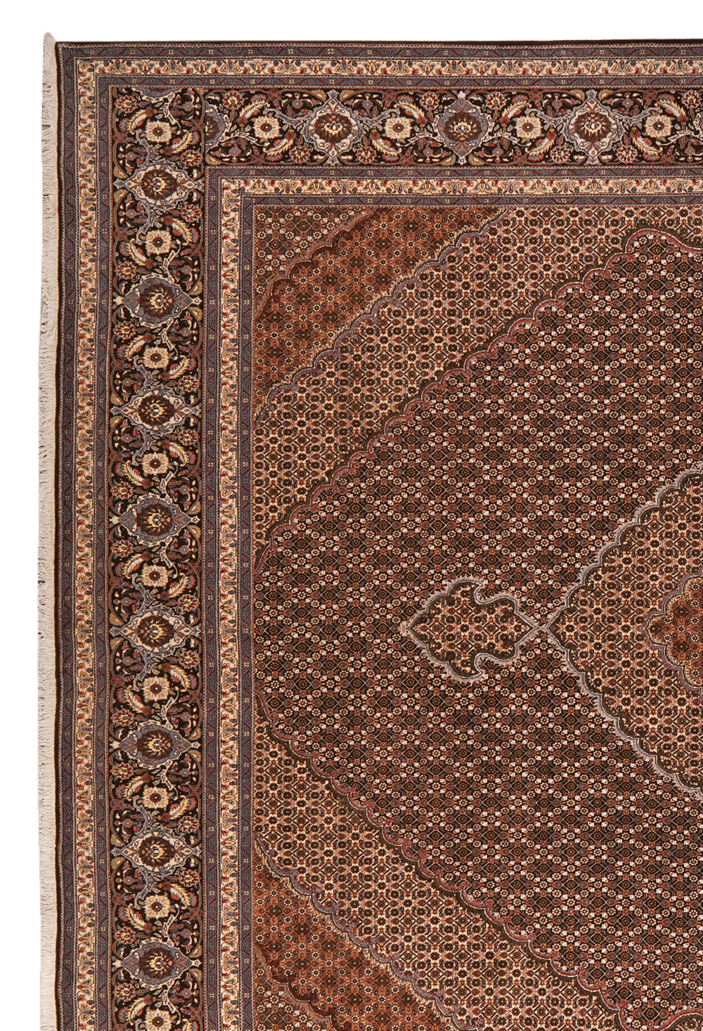 Tabriz 40 Raj — Hand-knotted, 302x392 cm, Blue, 100% Virgin Wool | View 3