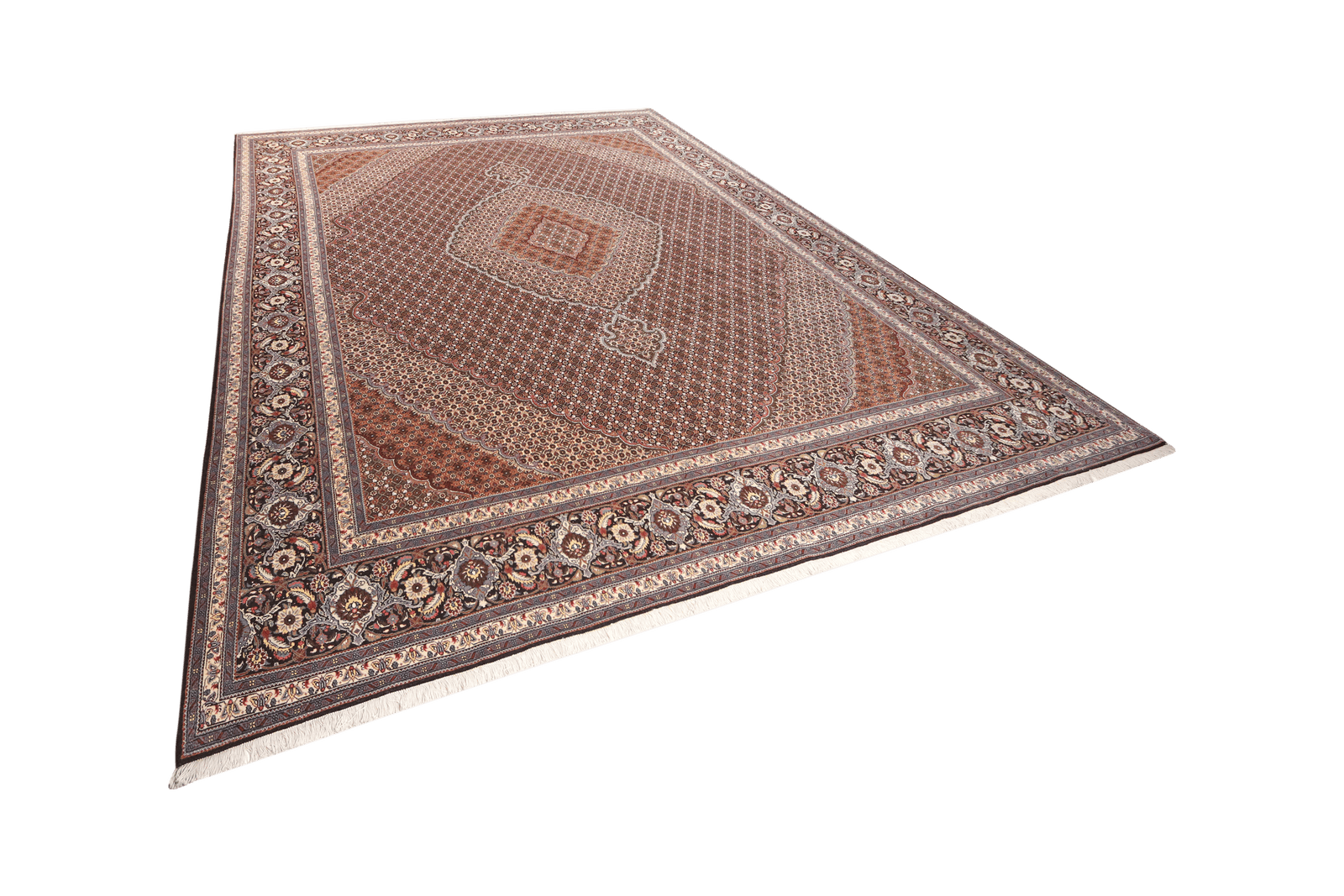 Tabriz 40 Raj — Hand-knotted, 302x392 cm, Blue, 100% Virgin Wool | View 5