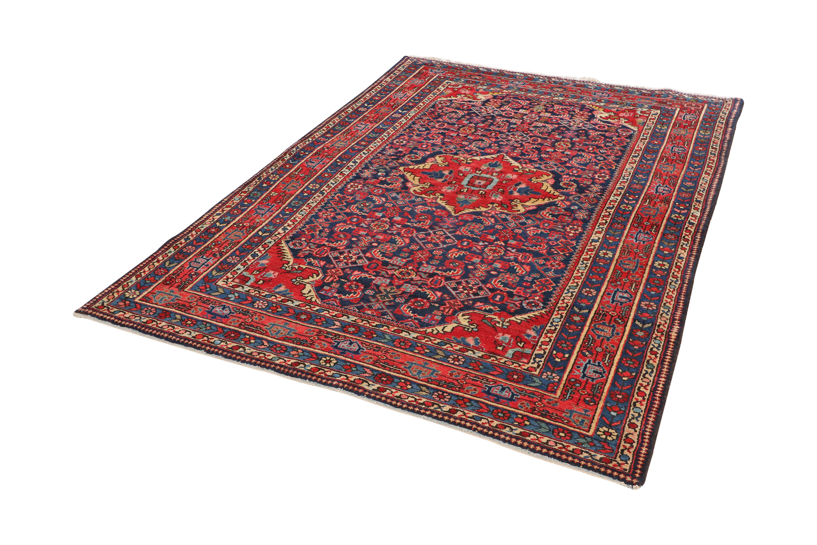 Koutabad — Handgefertigt, 206x148 cm, Rot,blau, 100% Virgin Wool | View 6