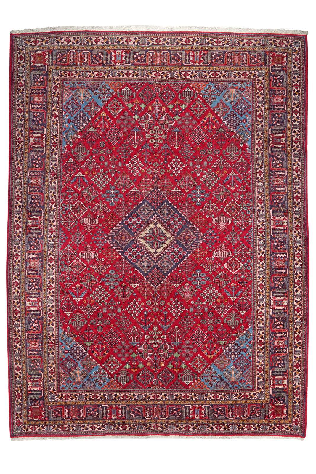 Khosrowabad — Hand-knotted, 274x368 cm, Red, 100% Virgin Wool | Main view
