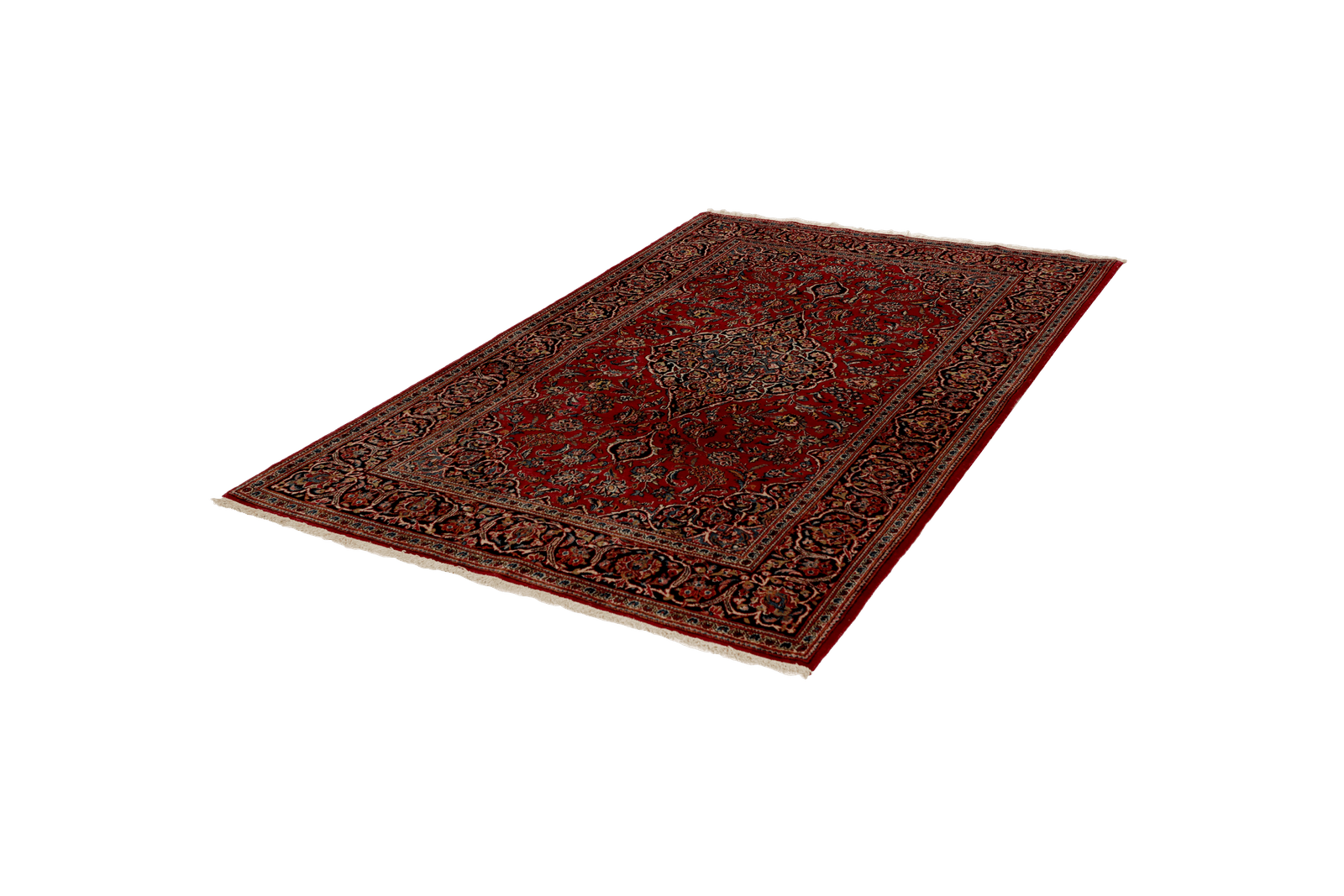 Kashan — Hand-knotted, 138x219 cm, Red, 100% Virgin Wool | View 5