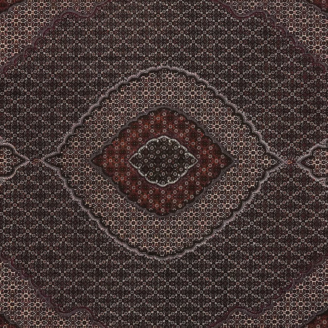 Tabriz 40 Raj — Hand-knotted, 250x359 cm, Black, 100% Virgin Wool | View 4