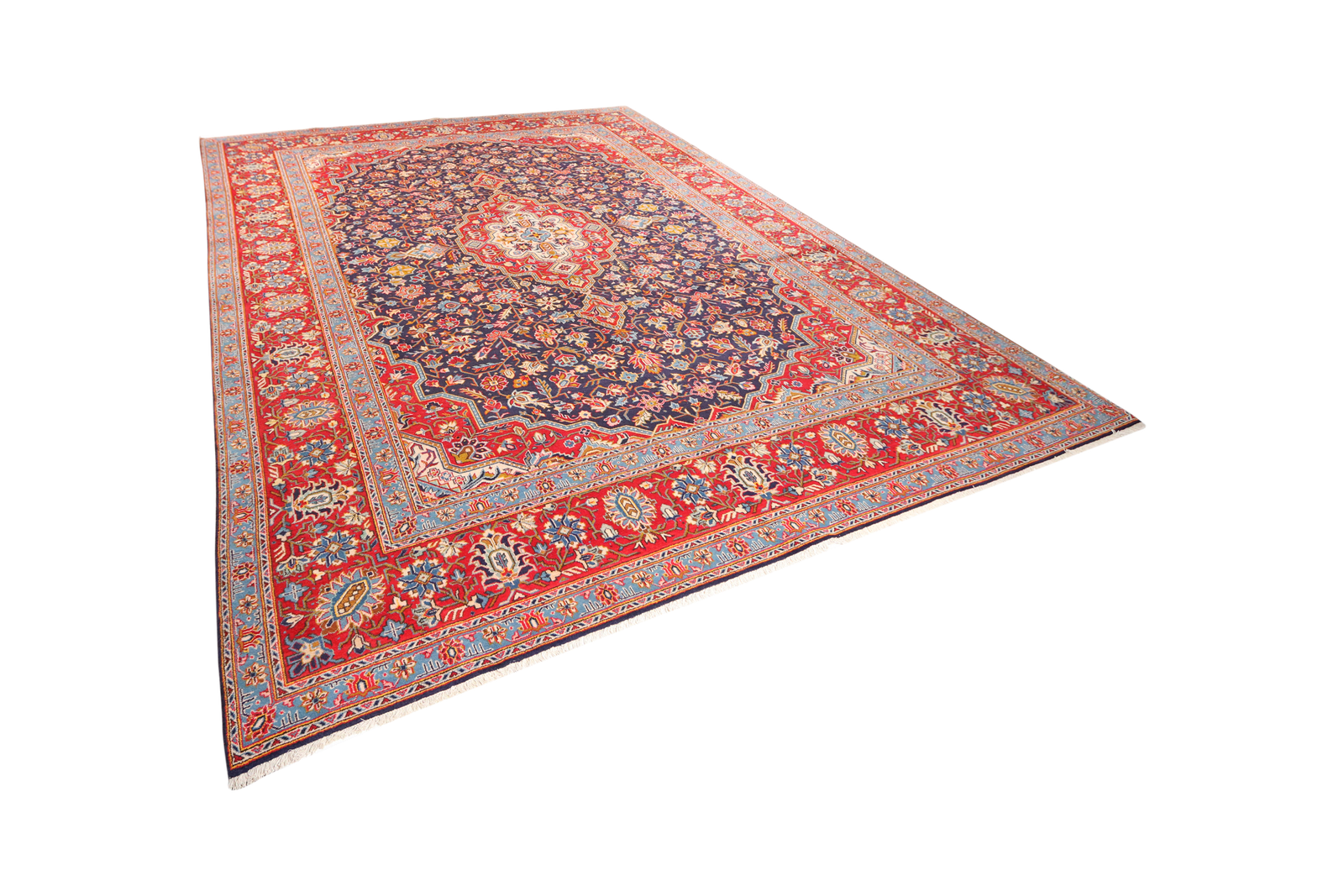 Kashan — Hand-knotted, 298x393 cm, Blue, 100% Virgin Wool | View 5