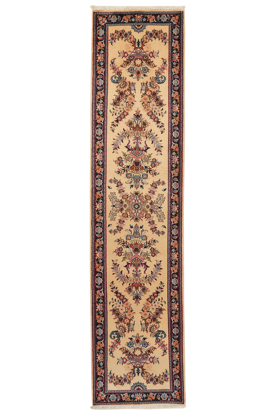 Sarough — Hand-knotted, 67x295 cm, Beige, 100% Virgin Wool | Main view