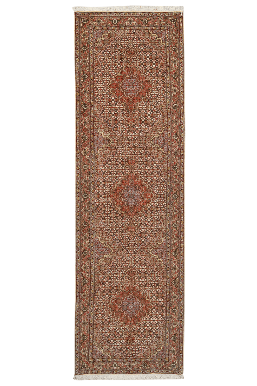 Tabriz 50 Raj — Hand-knotted, 86x294 cm, Brown, 100% Virgin Wool | Main view