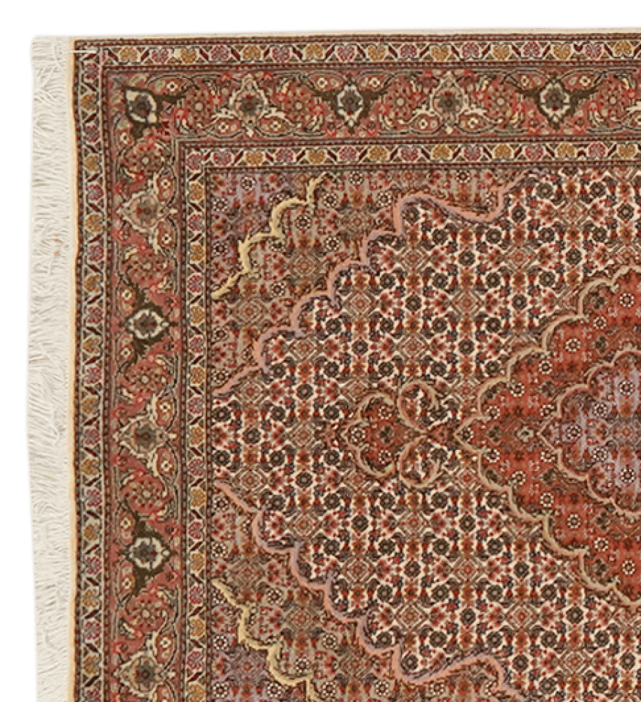 Tabriz 50 Raj — Hand-knotted, 86x294 cm, Brown, 100% Virgin Wool | View 3