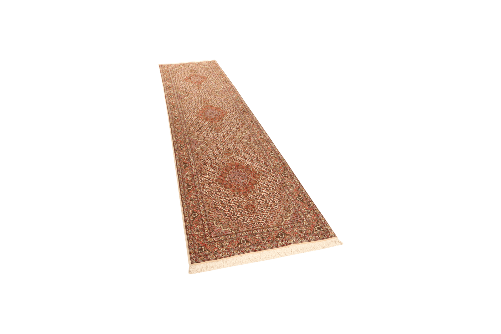 Tabriz 50 Raj — Hand-knotted, 86x294 cm, Brown, 100% Virgin Wool | View 5