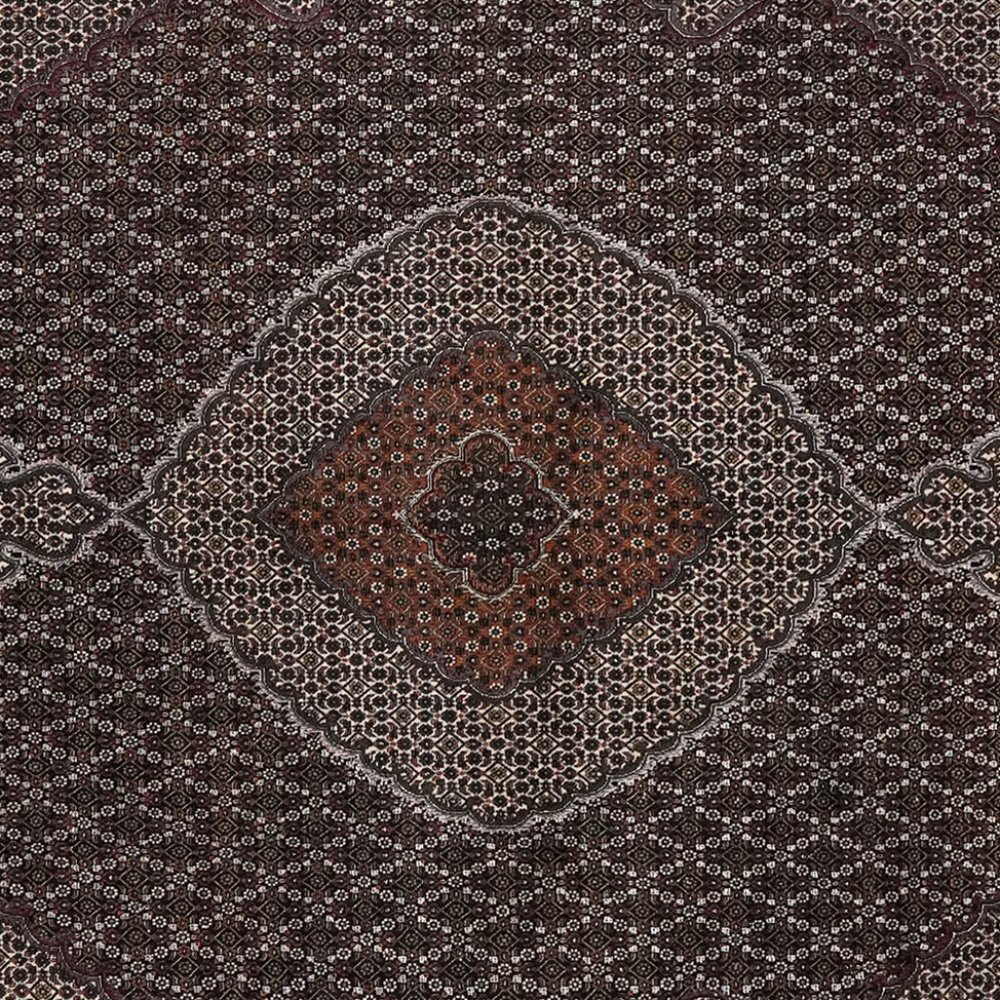 Tabriz 40 Raj — Hand-knotted, 257x361 cm, Black, 100% Virgin Wool | View 4