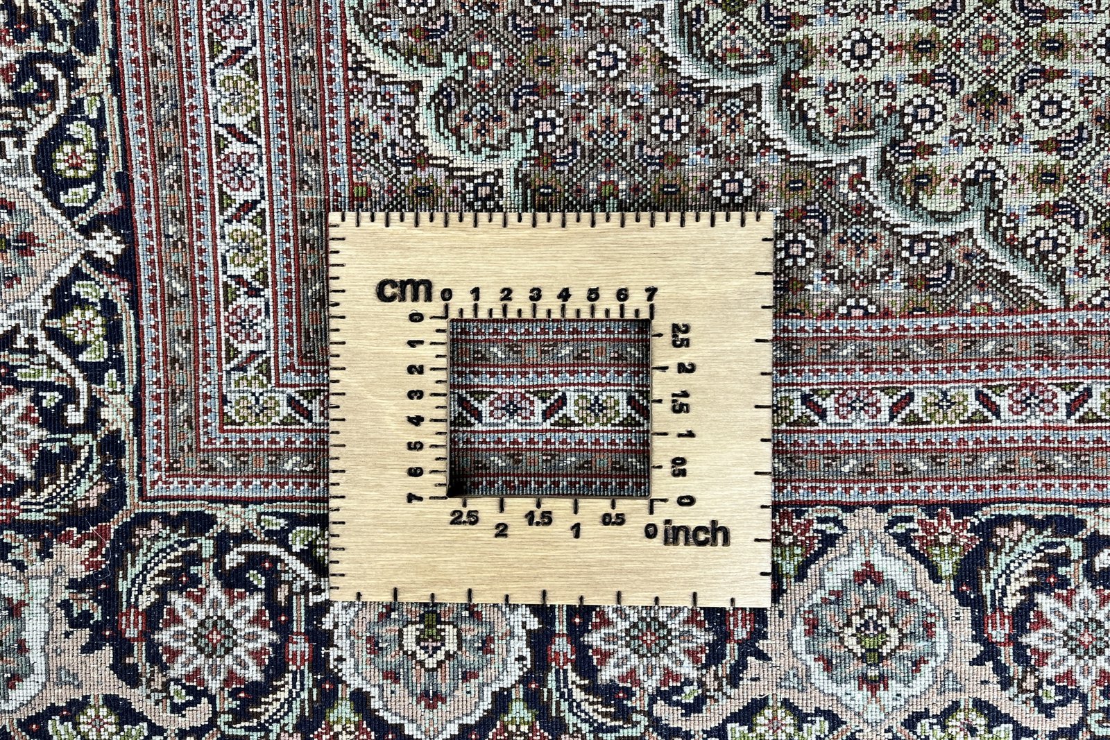 Tabriz 50 Raj — Hand-knotted, 160x196 cm, Blue, 95% Schurwolle, 5% Seide | View 11