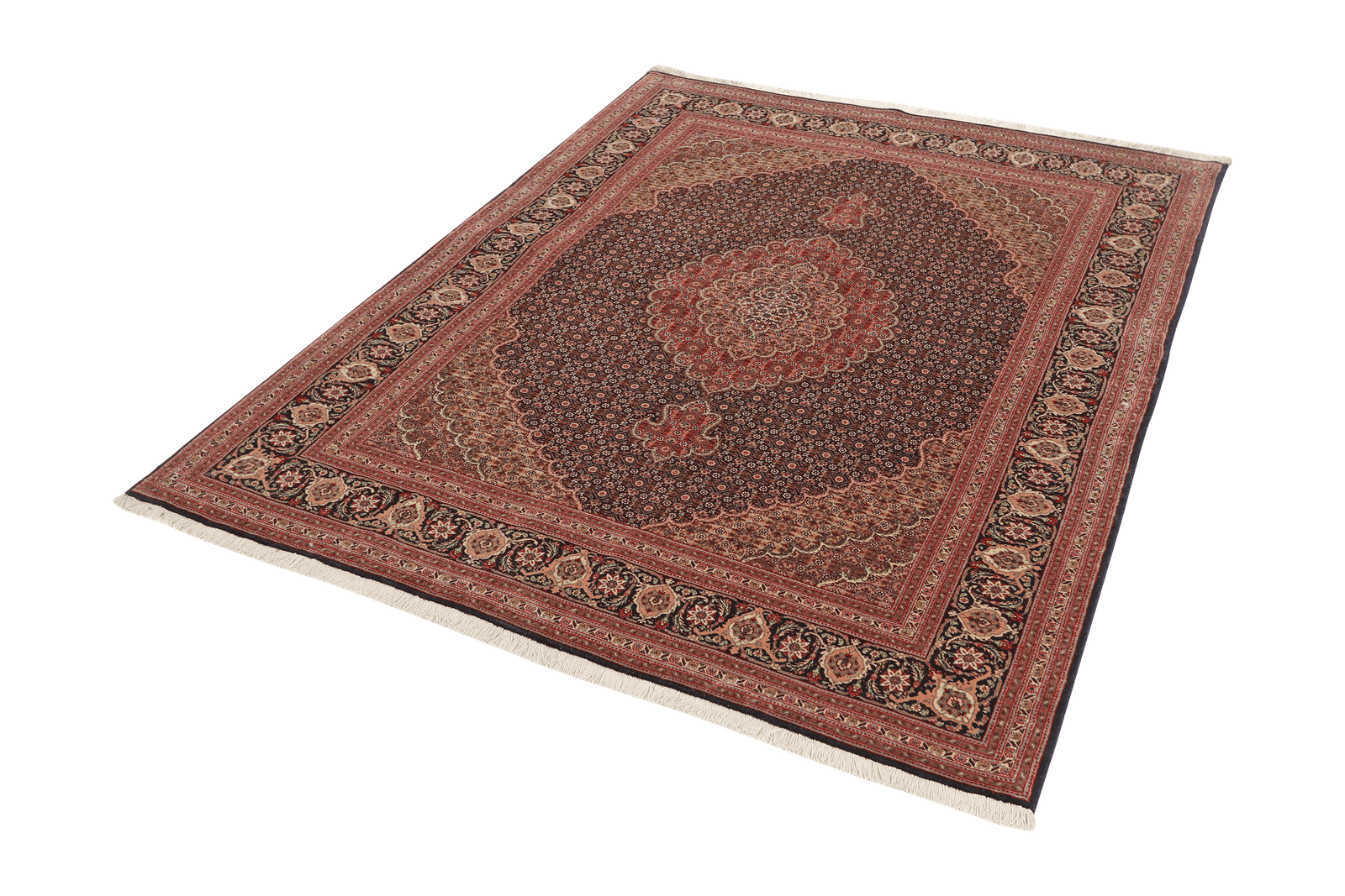 Tabriz 50 Raj — Hand-knotted, 160x196 cm, Blue, 95% Schurwolle, 5% Seide | View 5