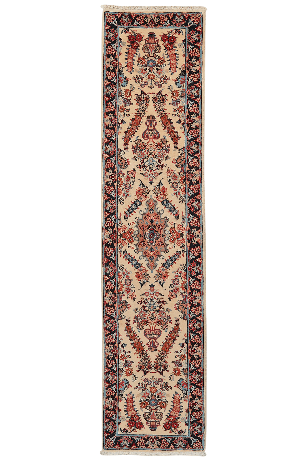 Sarough — Hand-knotted, 67x295 cm, Beige, 100% Virgin Wool | Main view