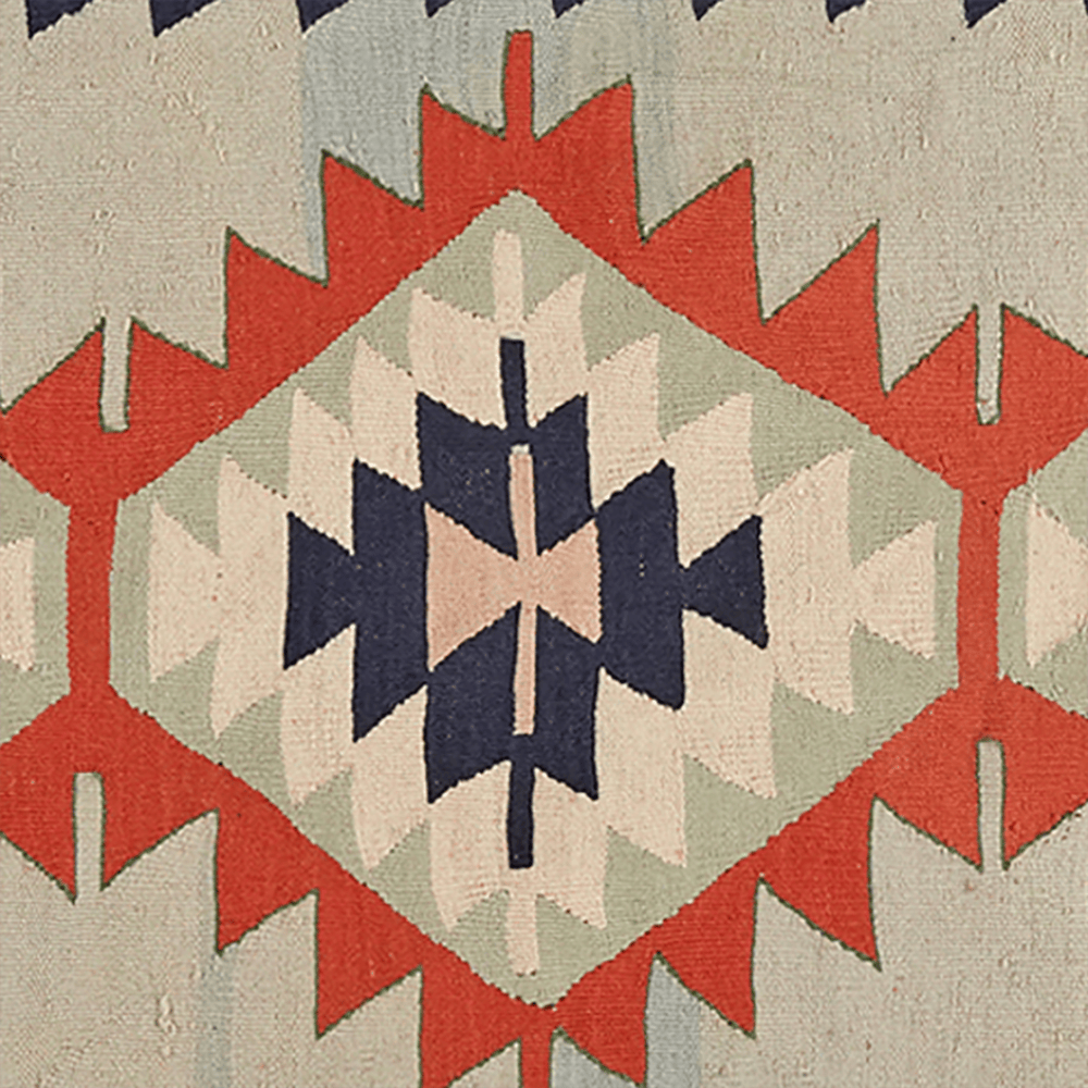 Kelim — Handmade, 114x157 cm, Red, 100% Virgin Wool | View 4