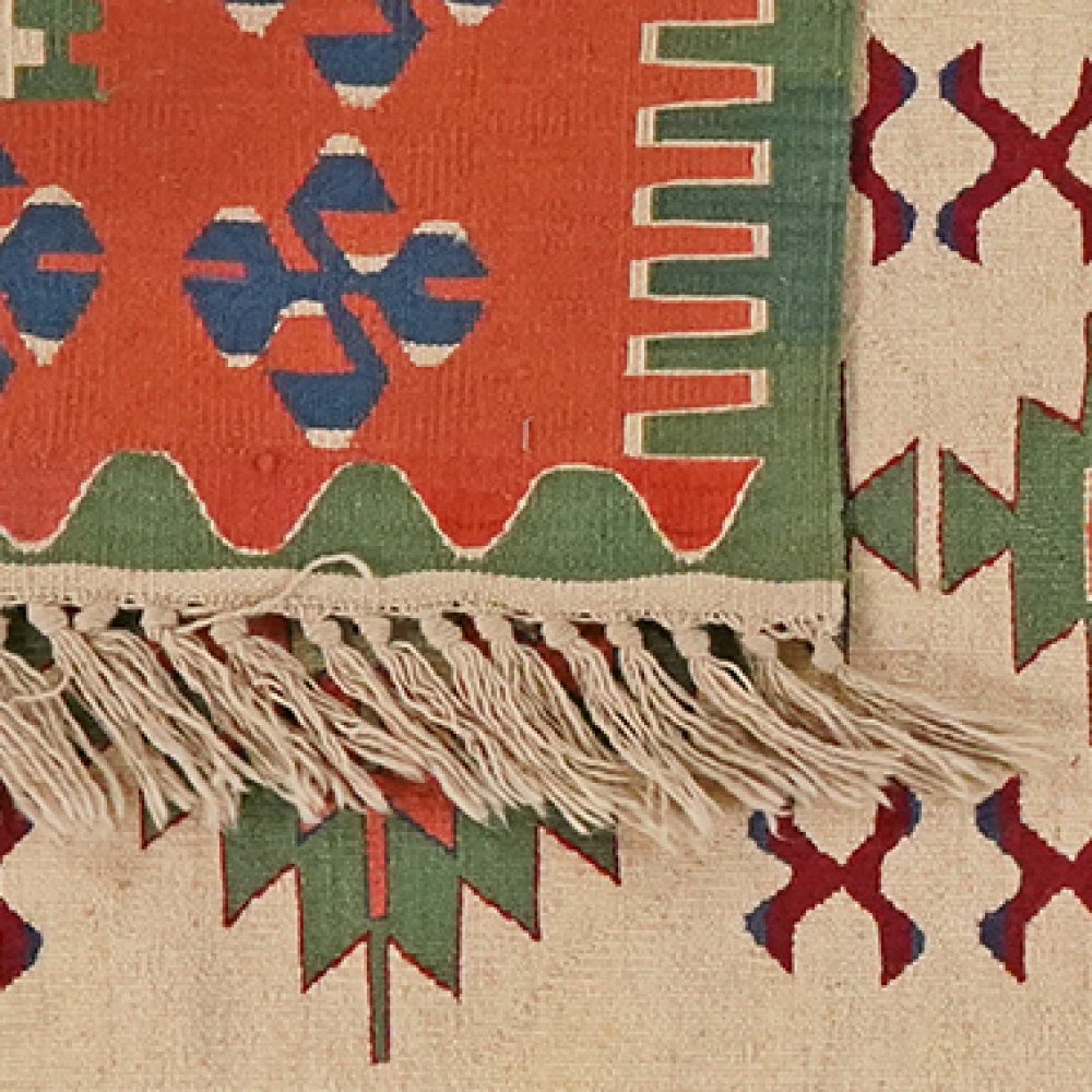Kelim — Handmade, 113x164 cm, Beige, 100% Virgin Wool | View 6
