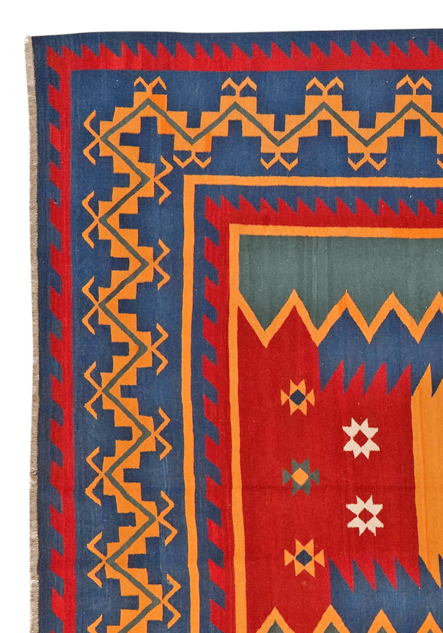Kelim Gashgai — Handmade, 325x399 cm, Multicolor, 100% Virgin Wool | View 3