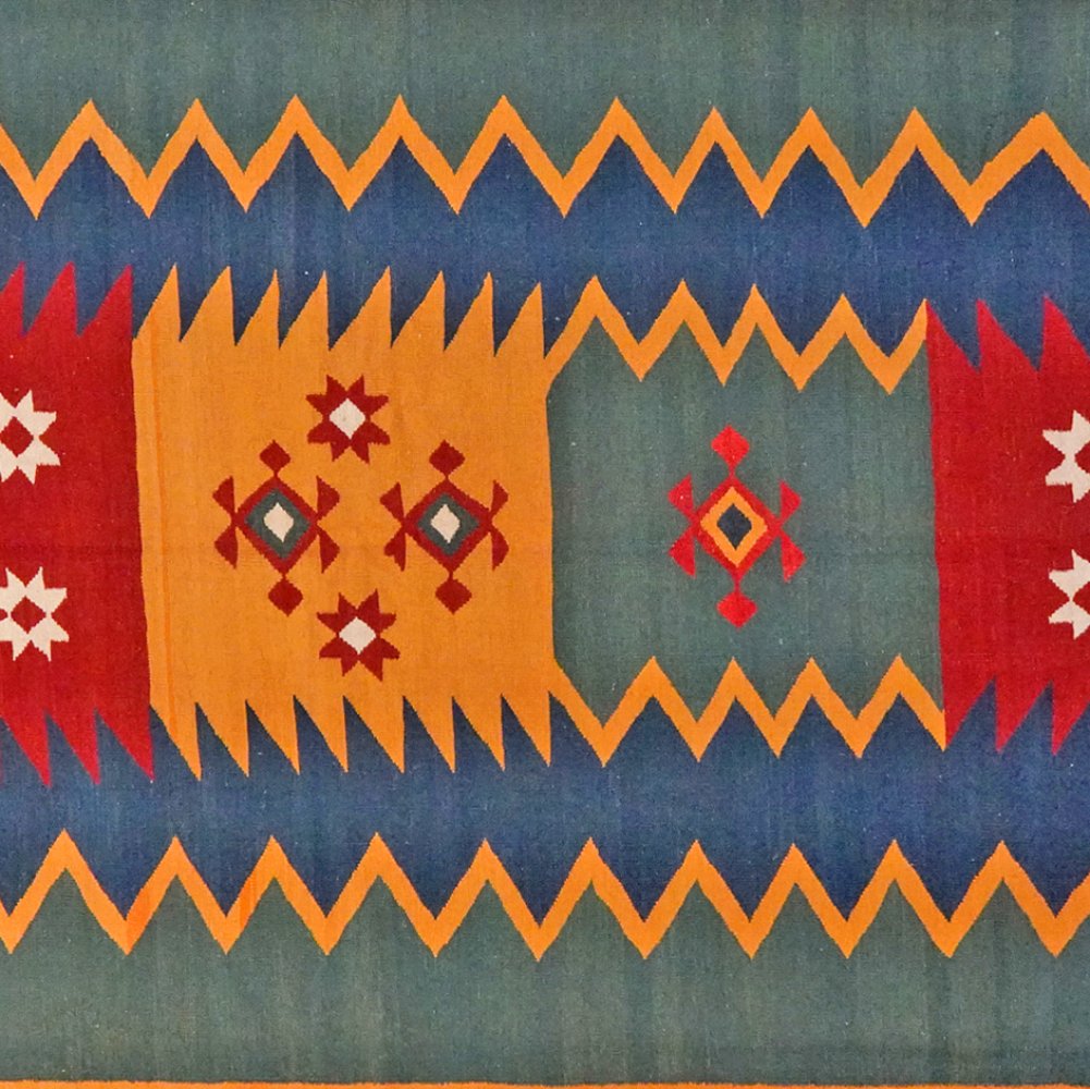 Kelim Gashgai — Handmade, 325x399 cm, Multicolor, 100% Virgin Wool | View 4