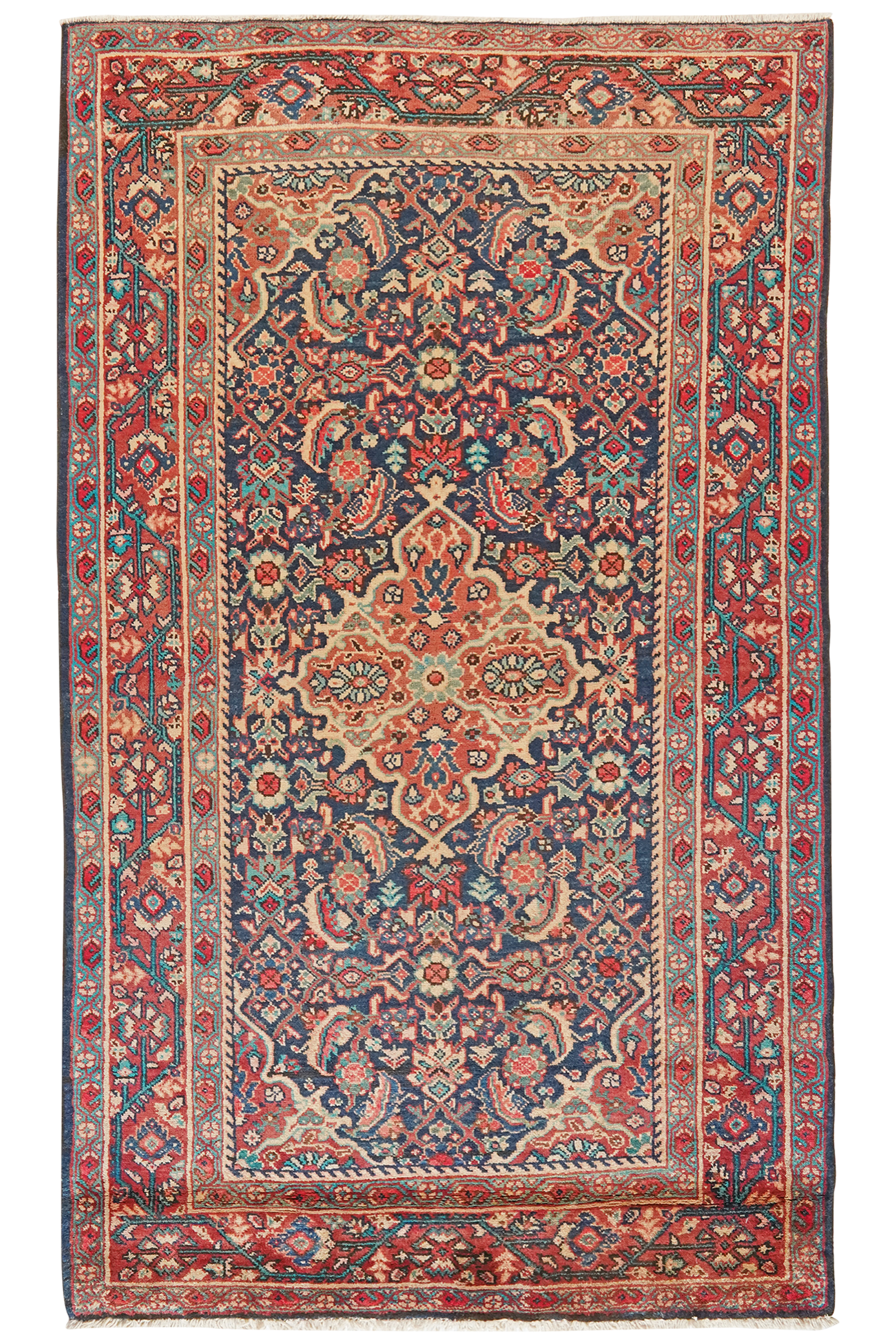 Meshkabad — Handgefertigt, 215x127 cm, Rot, 100% Virgin Wool | Main view