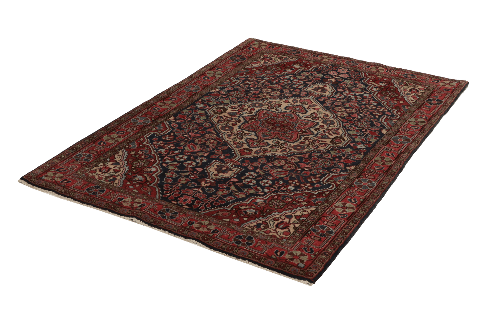 Djozan — Hand-knotted, 105x155 cm, Blue, 100% Virgin Wool | View 6