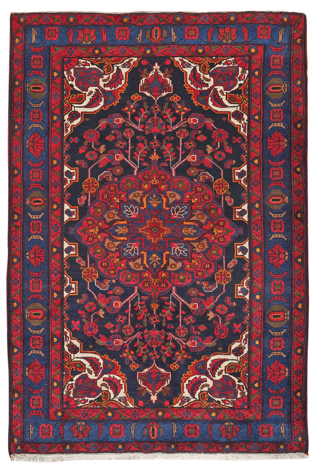 Songor — Hand-knotted, 143x209 cm, Blue, 100% Virgin Wool | Main view