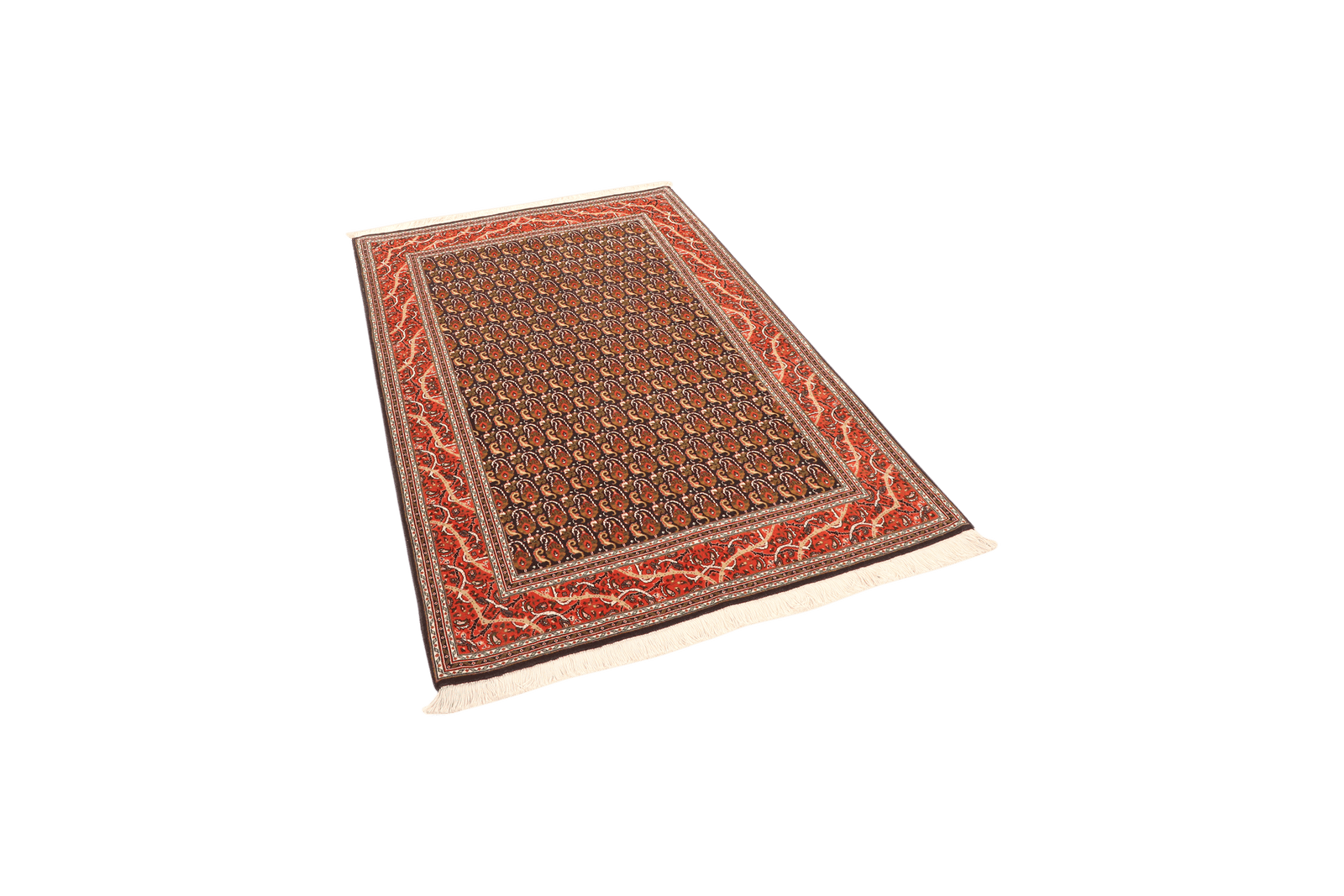 Tabriz 50 Raj — Hand-knotted, 102x151 cm, Black, 100% Virgin Wool | View 5