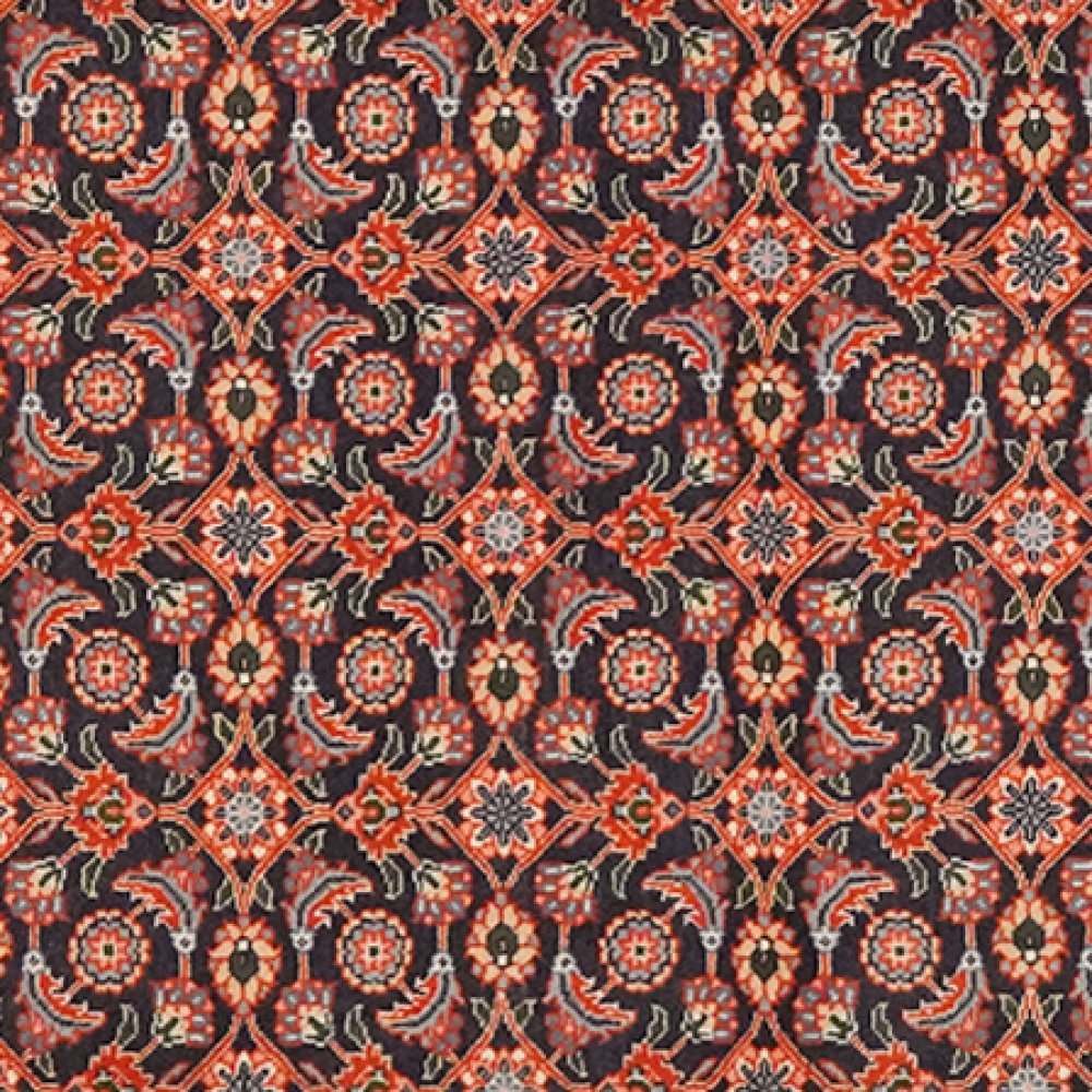 Tabriz 50 Raj — Hand-knotted, 66x200 cm, Blue, 100% Virgin Wool | View 4