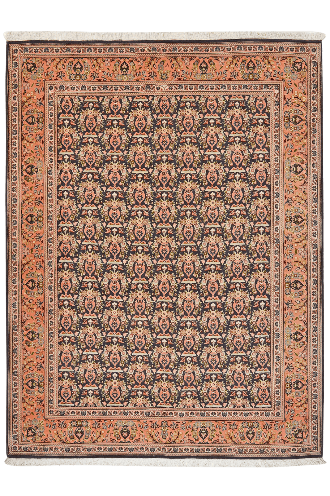 Tabriz 50 Raj — Hand-knotted, 151x201 cm, Orange, 100% Virgin Wool | Main view