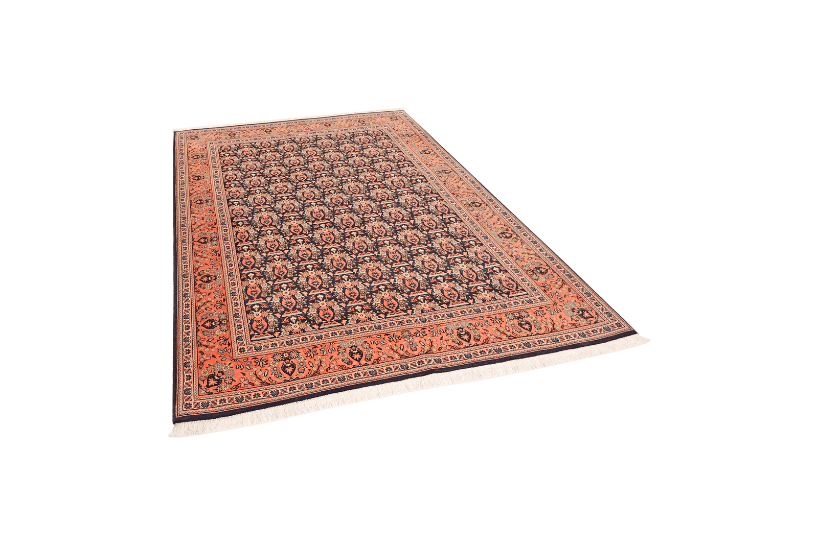 Tabriz 50 Raj — Hand-knotted, 151x201 cm, Orange, 100% Virgin Wool | View 5