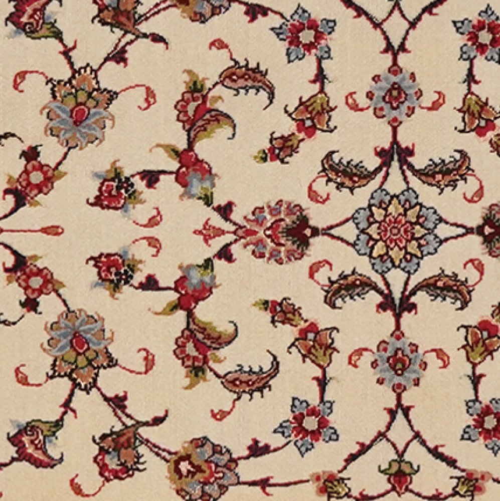Tabriz 50 Raj — Hand-knotted, 77x207 cm, Beige, 100% Virgin Wool | View 4