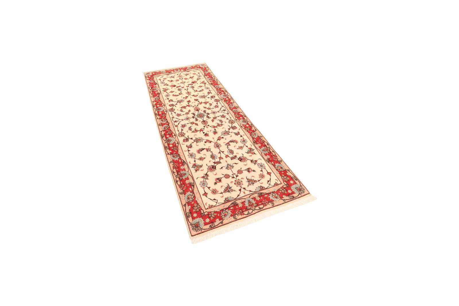 Tabriz 50 Raj — Hand-knotted, 77x207 cm, Beige, 100% Virgin Wool | View 5