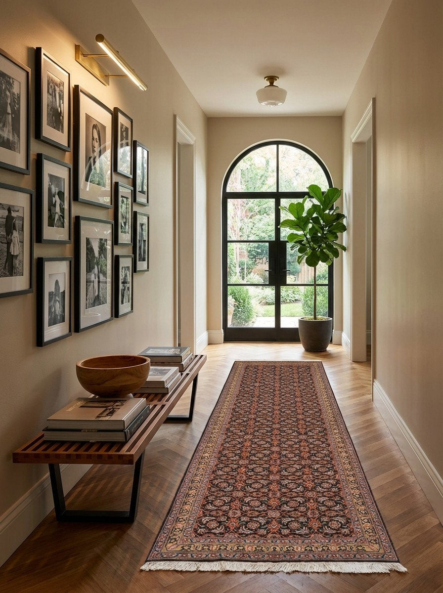 Tabriz 50 Raj — Handgefertigt, 192x65 cm, 100% Virgin Wool | Detail view