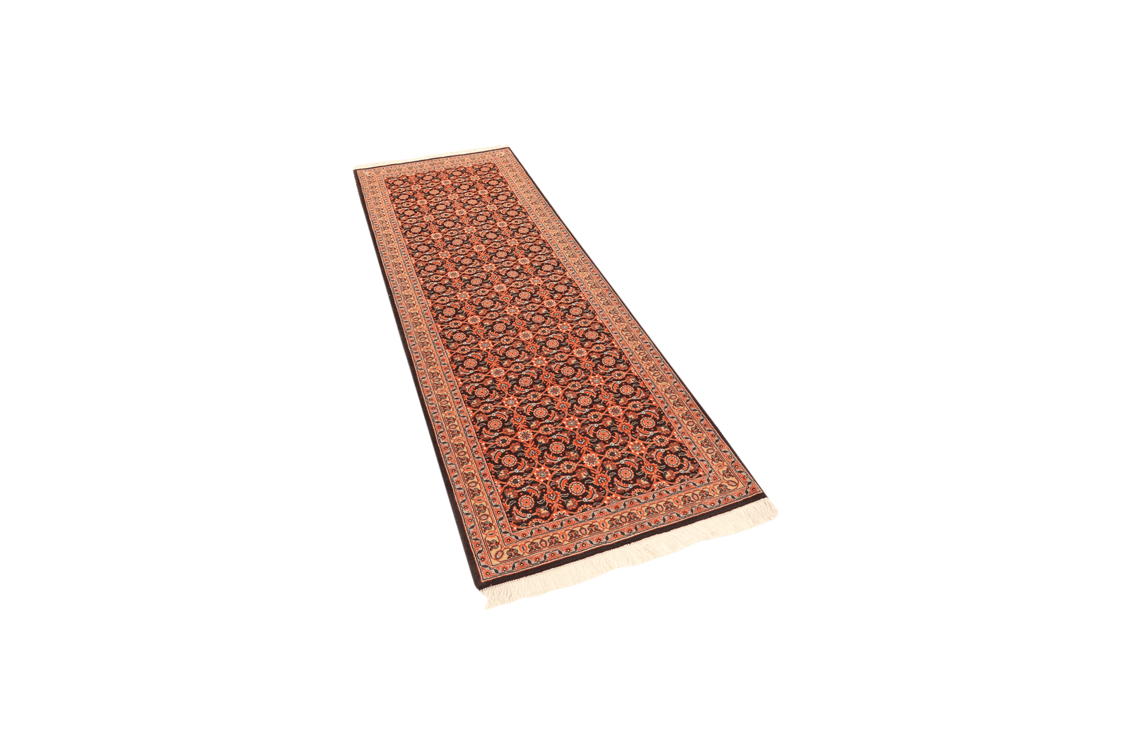 Tabriz 50 Raj — Hand-knotted, 70x196 cm, Orange, 100% Virgin Wool | View 5