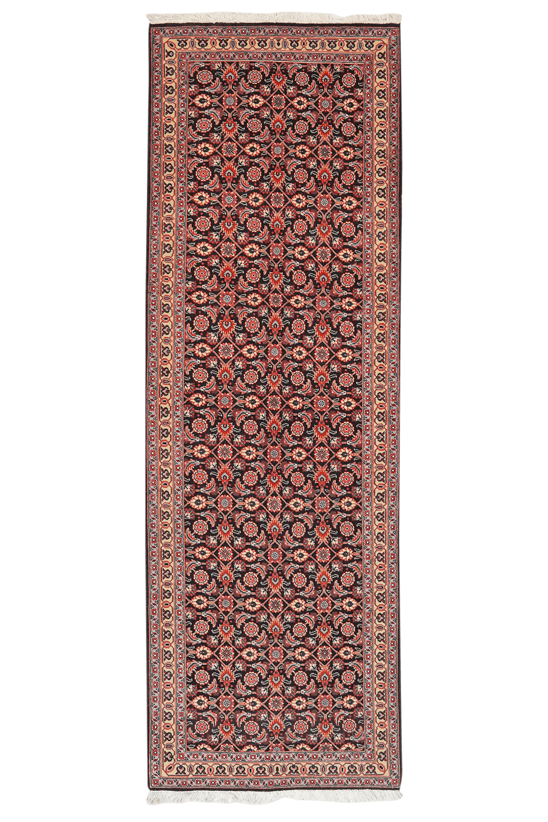 Tabriz 50 Raj — Hand-knotted, 66x200 cm, Blue, 100% Virgin Wool | Main view