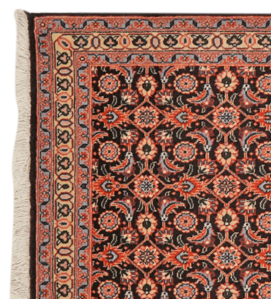 Tabriz 50 Raj — Hand-knotted, 67x200 cm, Blue, 100% Virgin Wool | View 3