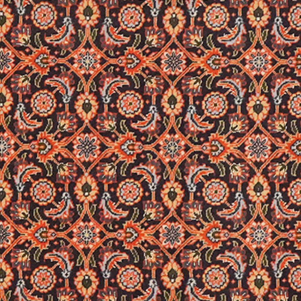Tabriz 50 Raj — Hand-knotted, 65x198 cm, Orange, 100% Virgin Wool | View 4