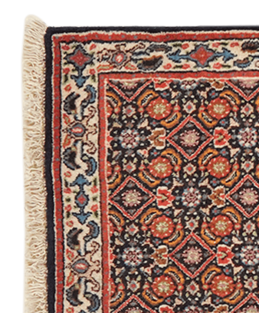 Moud Mahi — Hand-knotted, 49x200 cm, Blue, 100% Virgin Wool | View 3