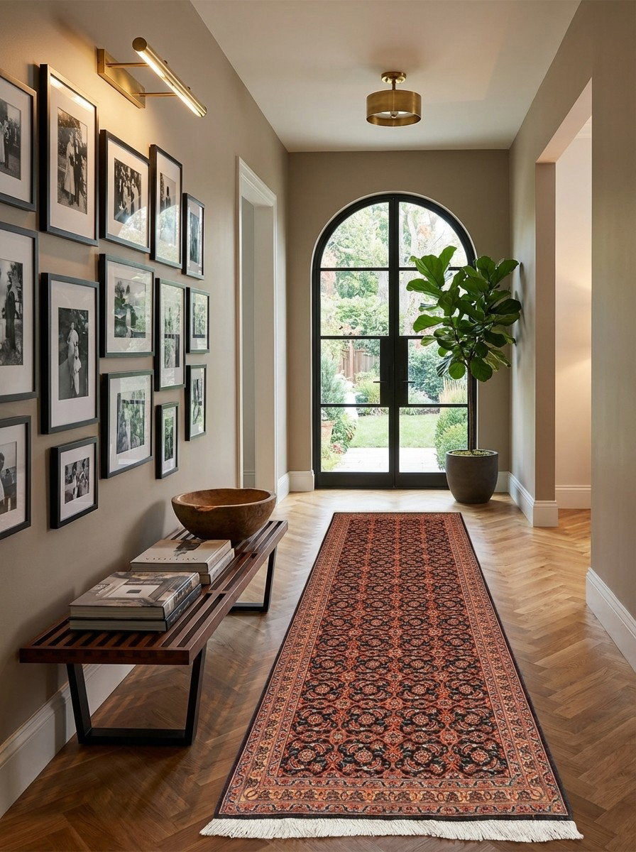 Tabriz 50 Raj — Handgefertigt, 195x69 cm, Beige, 100% Virgin Wool | Detail view