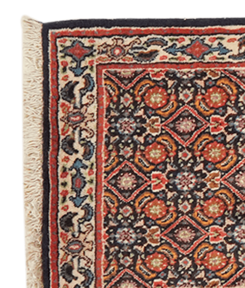 Moud Mahi — Hand-knotted, 48x203 cm, Blue, 100% Virgin Wool | View 3