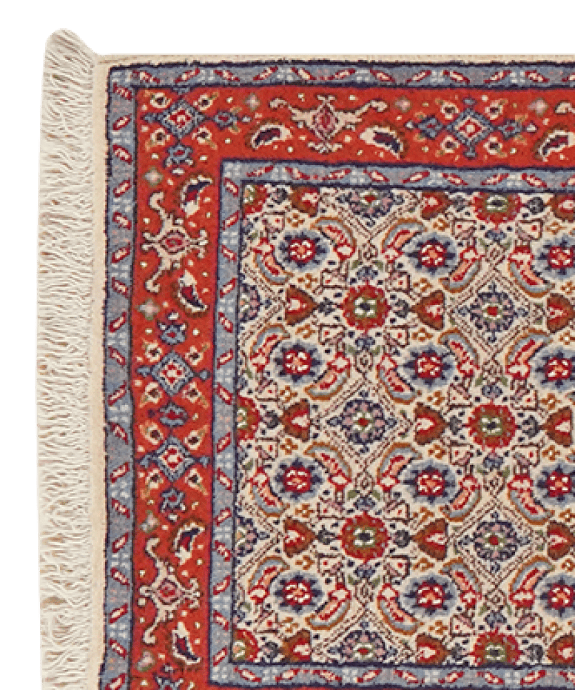 Moud Mahi — Hand-knotted, 50x196 cm, Beige, 100% Virgin Wool | View 3