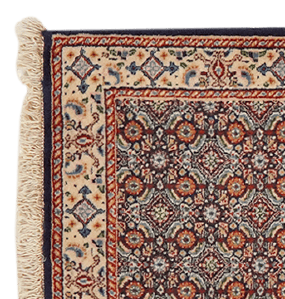 Moud Mahi — Hand-knotted, 49x195 cm, Blue, 100% Virgin Wool | View 3