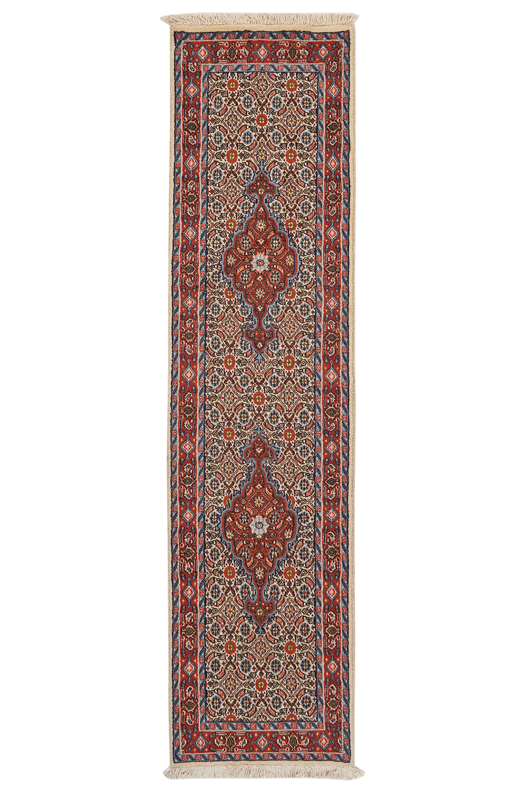 Moud Mahi — Hand-knotted, 49x200 cm, Beige, 100% Virgin Wool | Main view