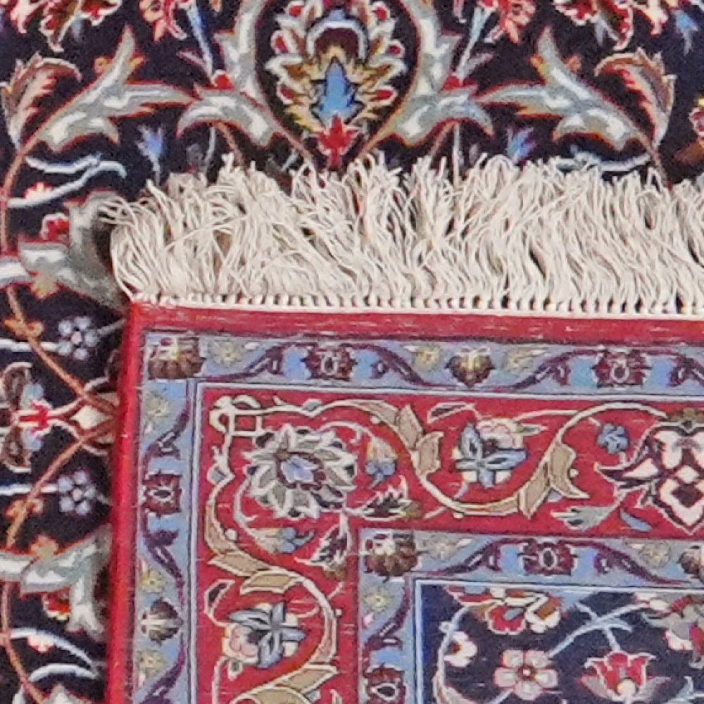 Isfahan — Hand-knotted, 88x394 cm, Blue, 100% Virgin Wool | View 6