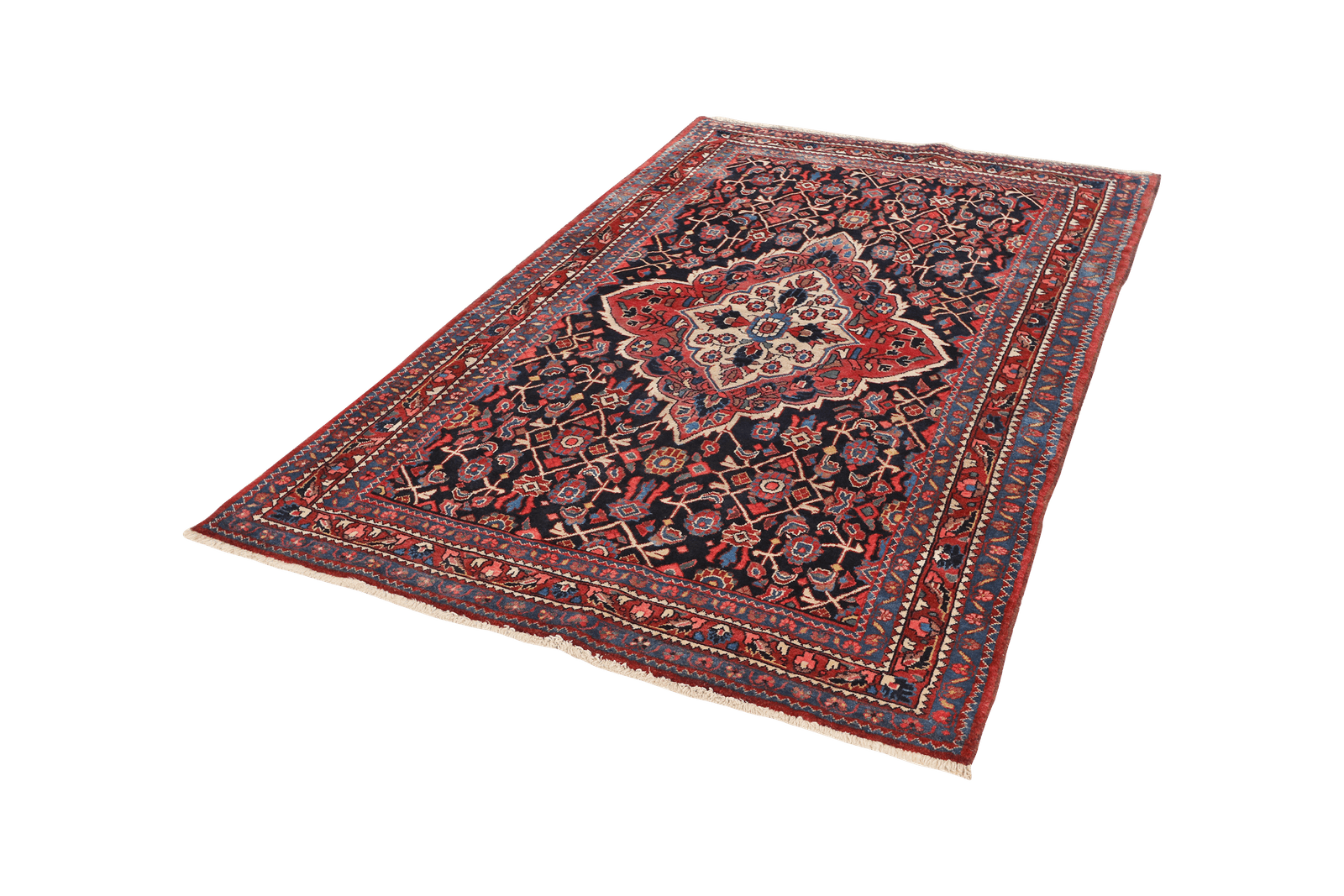 Malayer — Hand-knotted, 124x207 cm, Blue, 100% Virgin Wool | View 5
