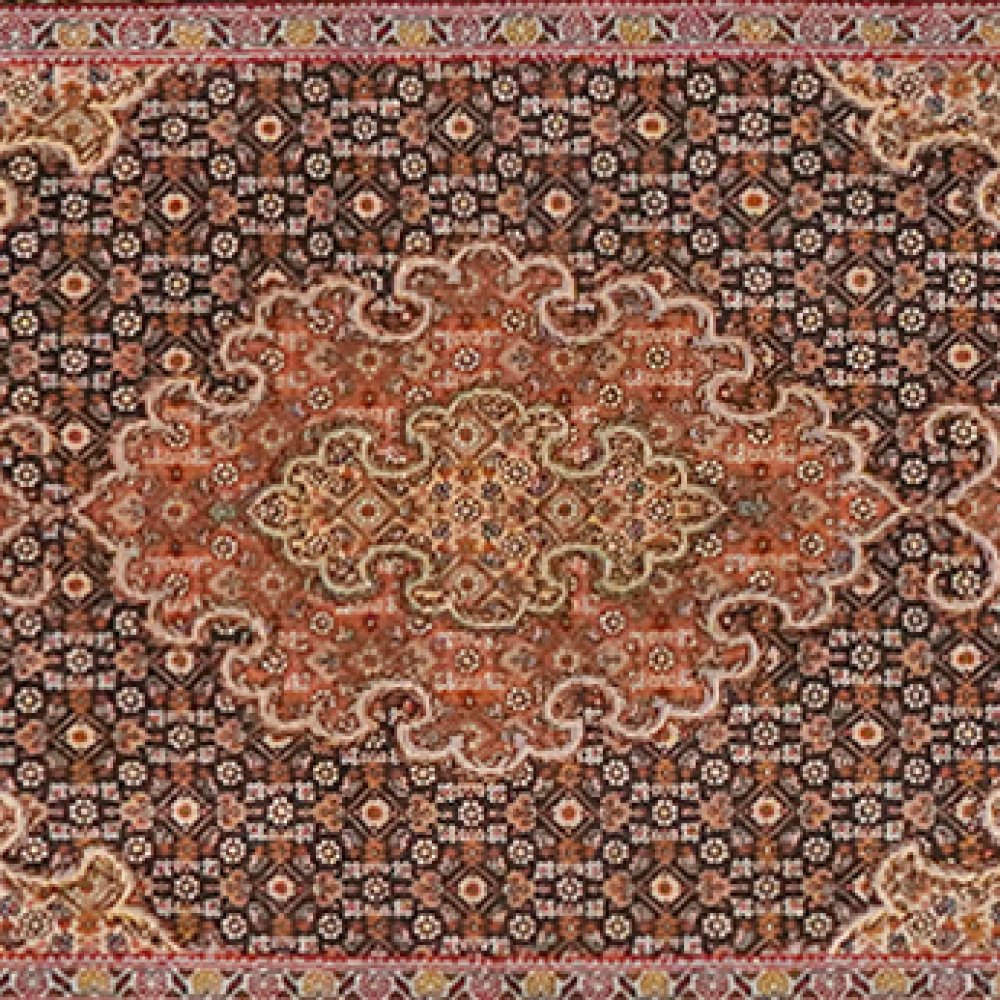 Tabriz 50 Raj — Hand-knotted, 80x399 cm, Black, 100% Virgin Wool | View 4