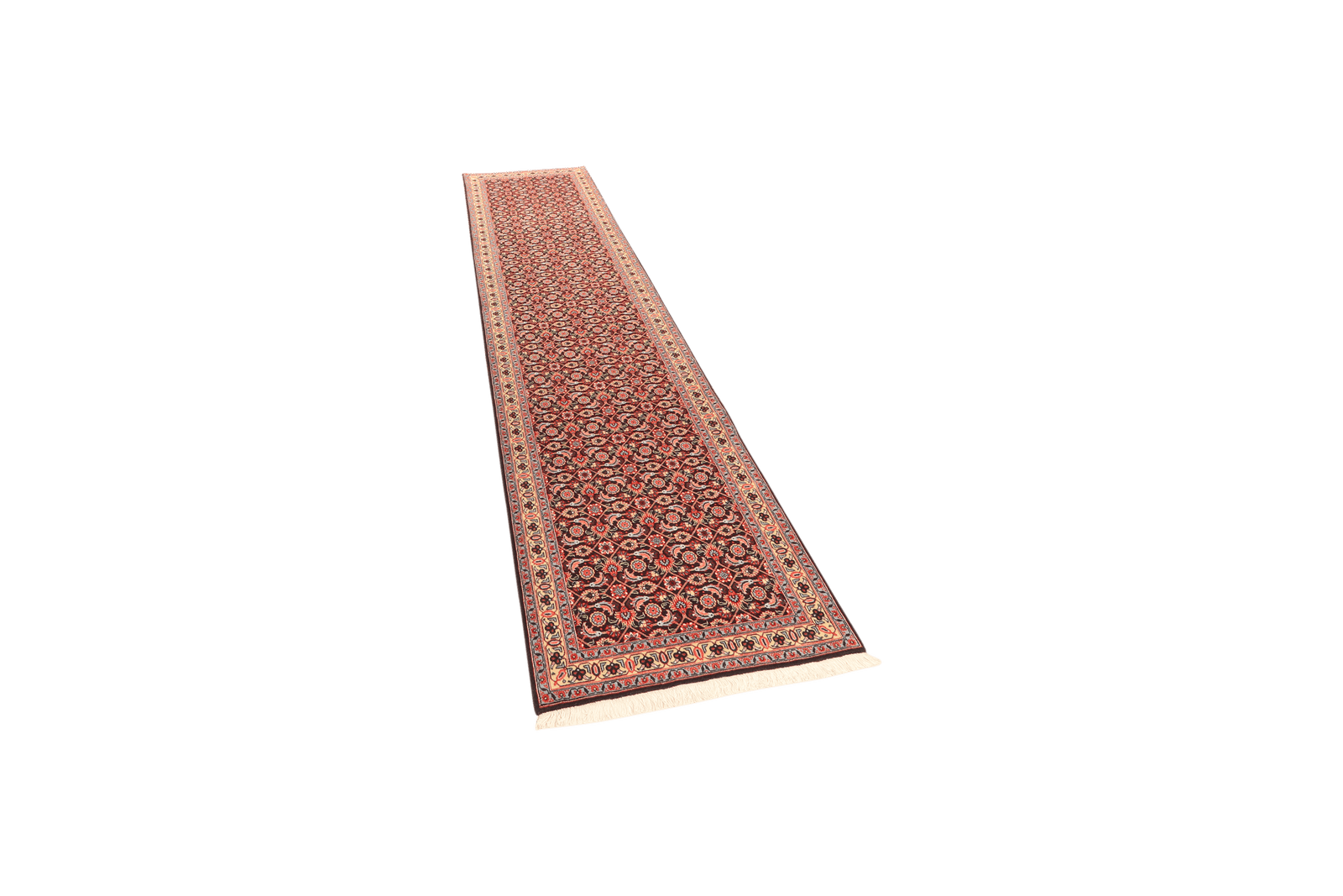 Tabriz 50 Raj — Hand-knotted, 72x291 cm, Black, 100% Virgin Wool | View 5