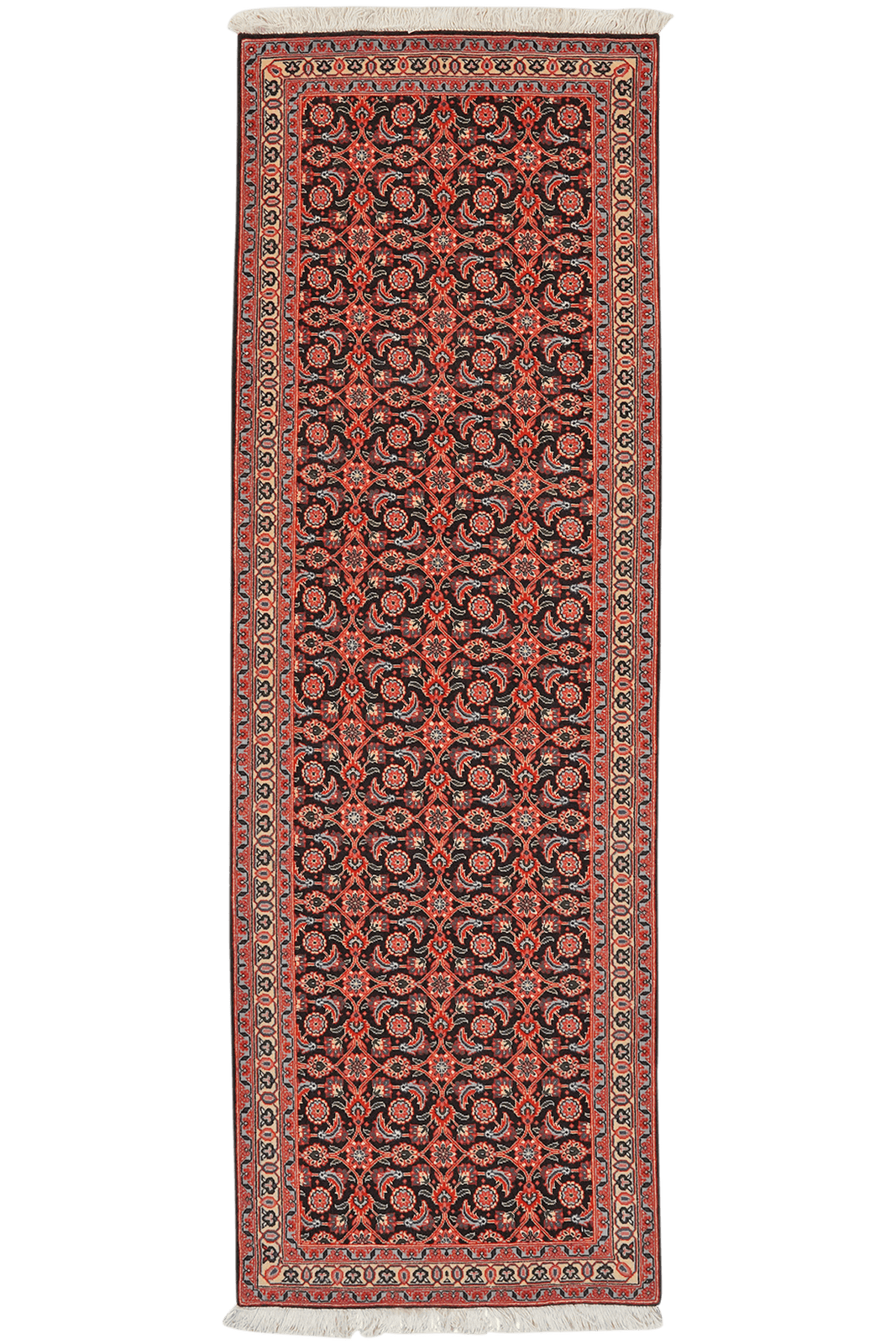 Tabriz 50 Raj — Hand-knotted, 65x199 cm, Blue, 100% Virgin Wool | Main view