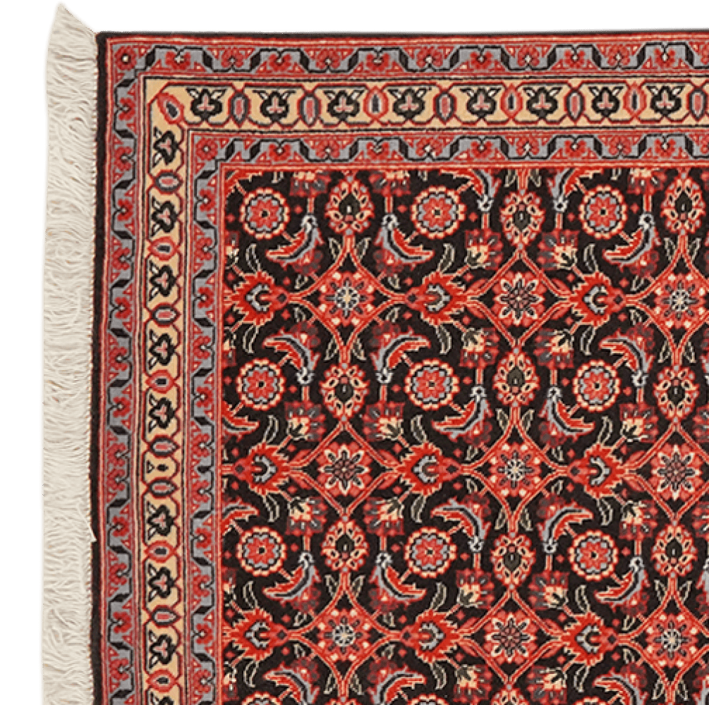 Tabriz 50 Raj — Hand-knotted, 65x199 cm, Blue, 100% Virgin Wool | View 3