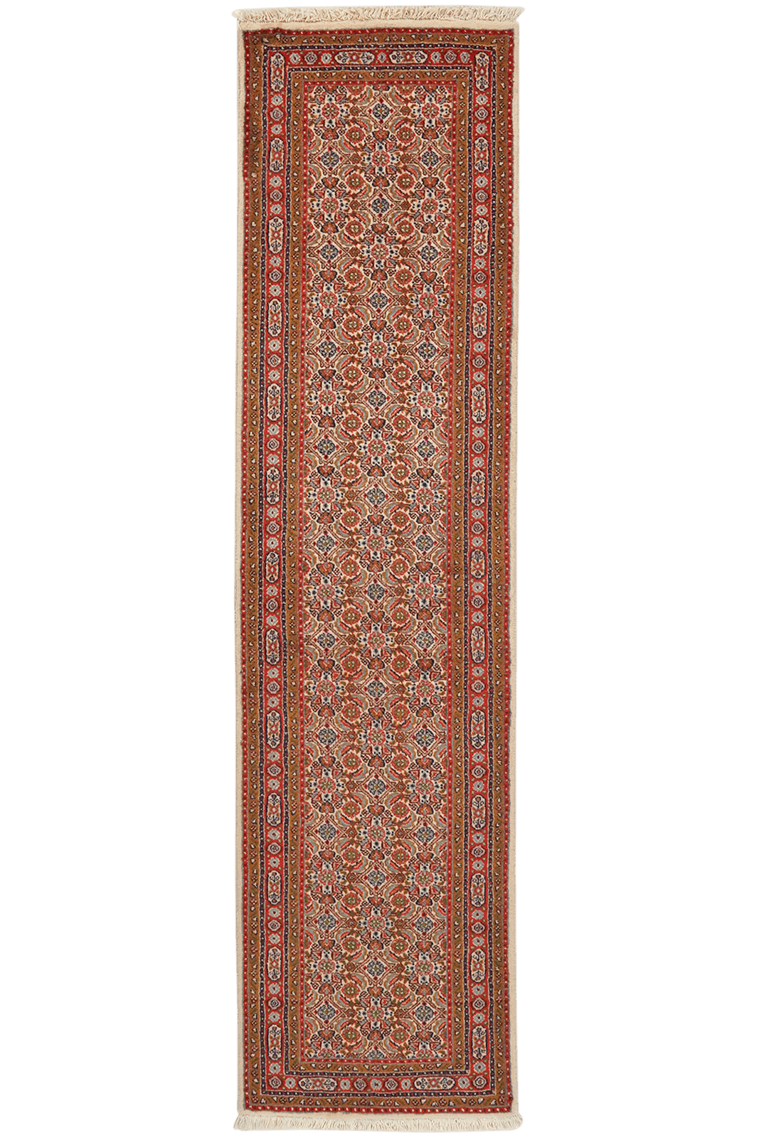 Moud Mahi — Hand-knotted, 49x195 cm, Beige, 100% Virgin Wool | Main view