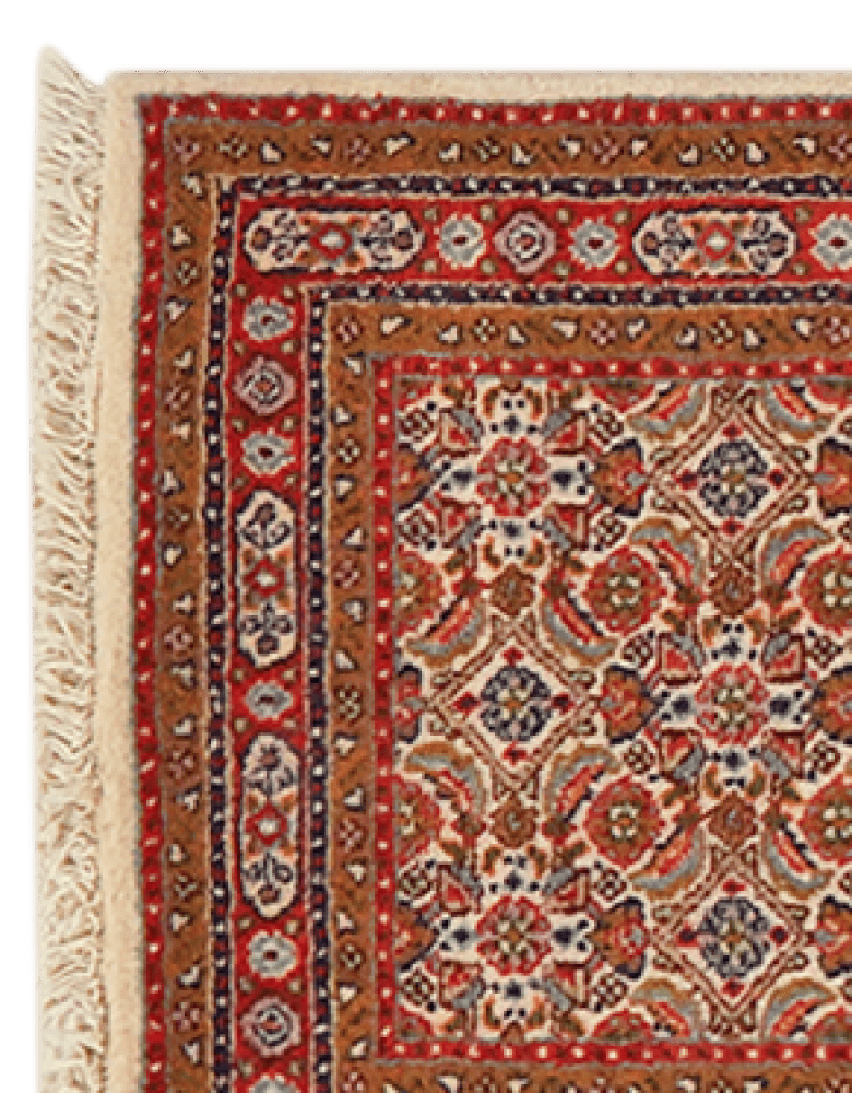 Moud Mahi — Hand-knotted, 49x195 cm, Beige, 100% Virgin Wool | View 3