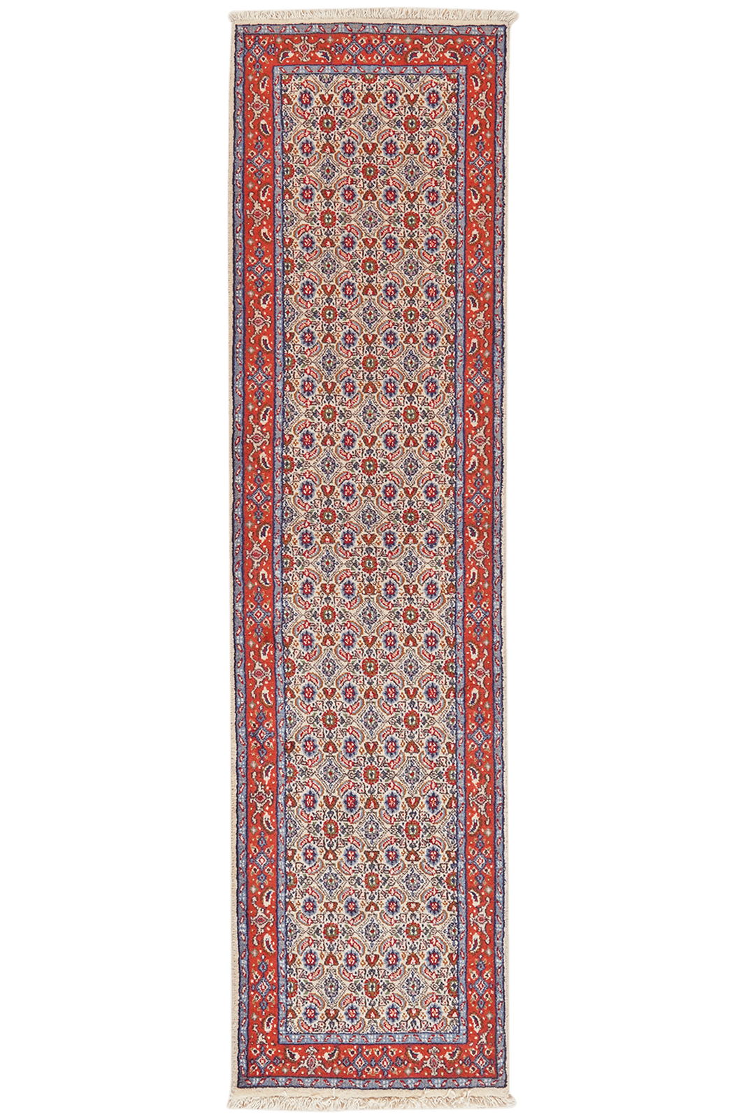 Moud Mahi — Hand-knotted, 48x195 cm, Beige, 100% Virgin Wool | Main view